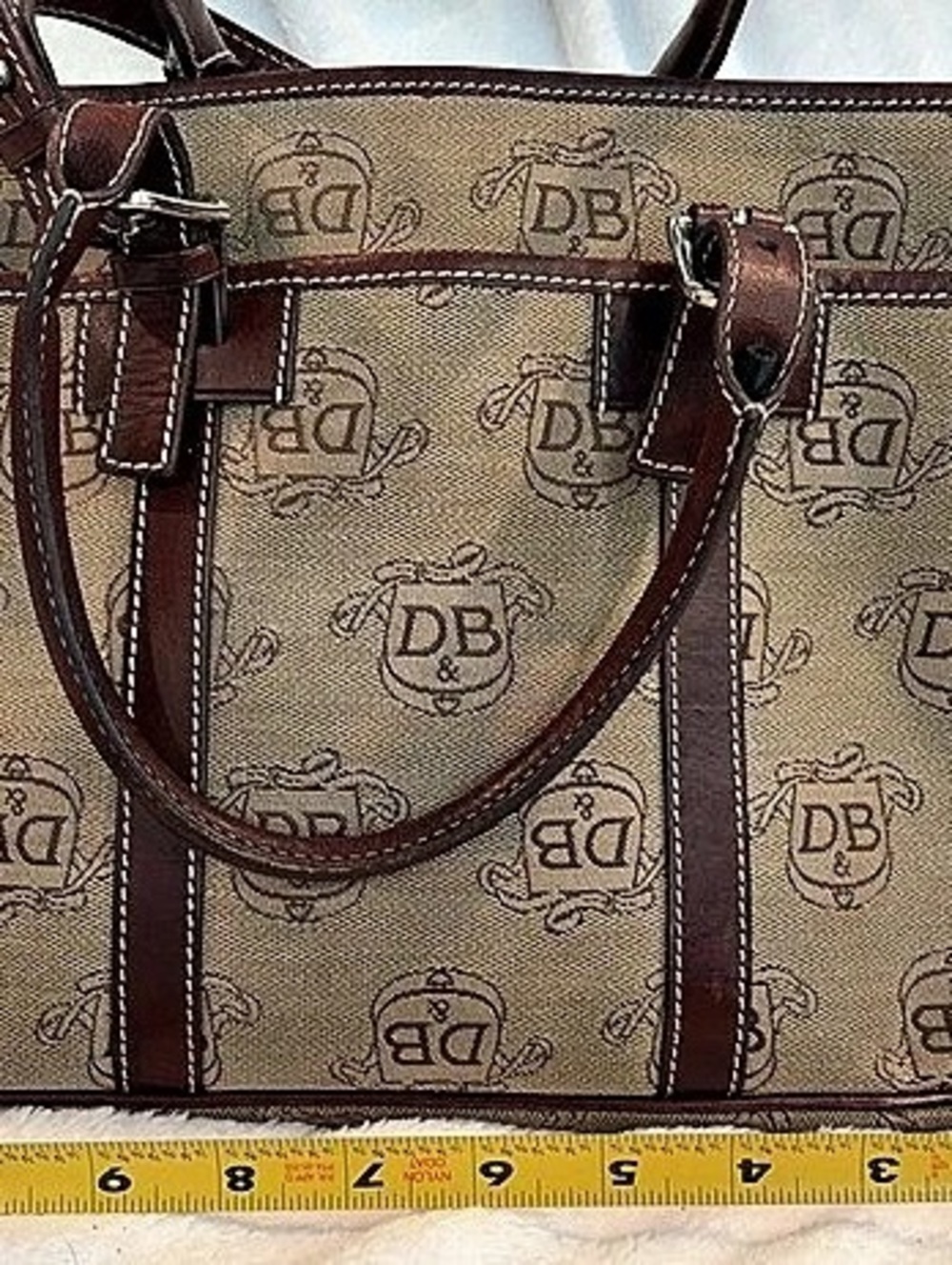 Dooney & Bourke Signature Crest Tote Bag in Brown & Tan